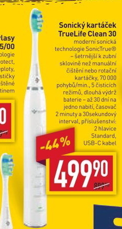 Sonický elektrický kartáček Truelife Clean30
