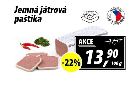 Paštika játrová jemná