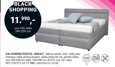 ČALOUNĚNÁ POSTEL „REDA2“