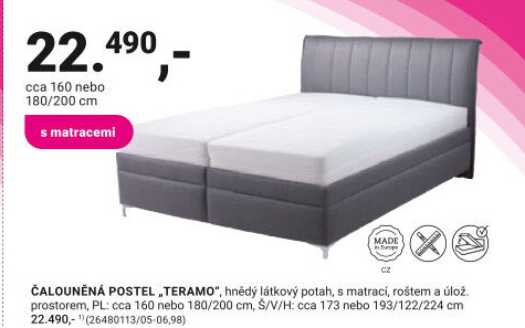 ČALOUNĚNÁ POSTEL „TERAMO“