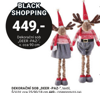 DEKORAČNÍ SOB „DEER -PAZ-“