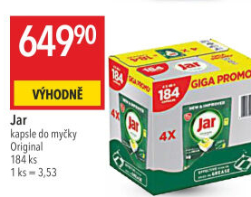 Kapsle do myčky Jar
