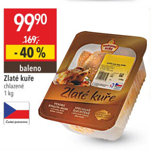 Kuře Zlaté Vodňanské kuře