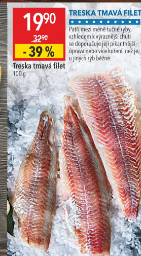 Treska tmavá filety