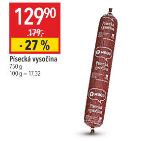 Salám Vysočina písecká Maso uzeniny Písek