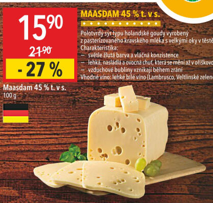 Sýr Maasdamer 45%