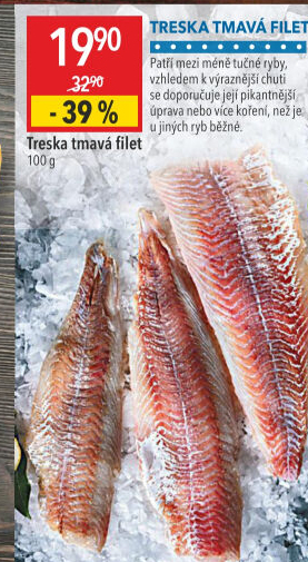 Treska tmavá filety