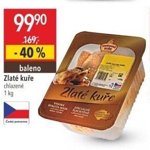 Kuře Zlaté Vodňanské kuře