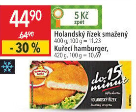 Řízek kuřecí holandský smažený mražený Vodňanské kuře