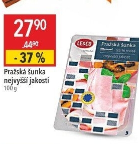 Šunka pražská nejvyšší jakosti LE&amp
