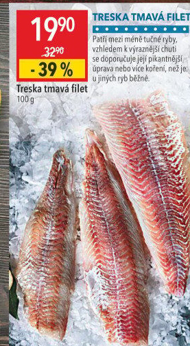 Treska tmavá filety