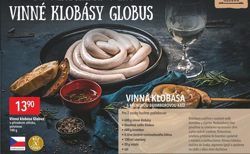 Vinná klobása Globus