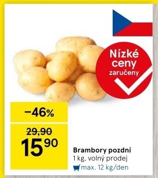 Brambory konzumní pozdní
