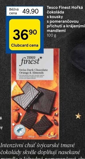 Čokoláda Tesco Finest