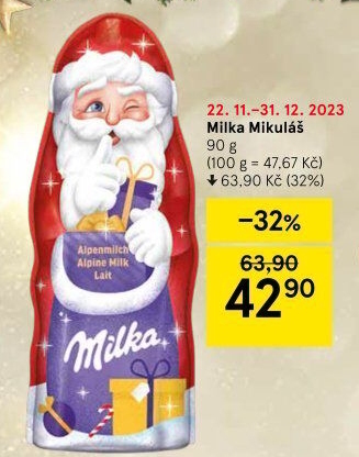Čokoládový Mikuláš Milka