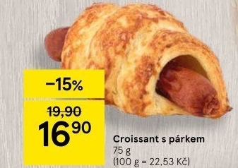 Croissant s párkem