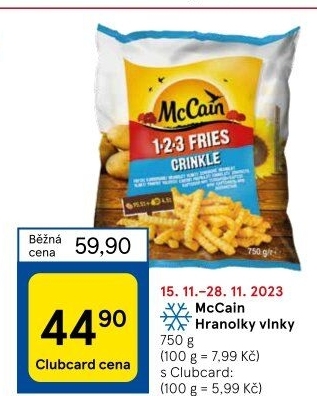 Hranolky vlnky mražené 1.2.3.McCain