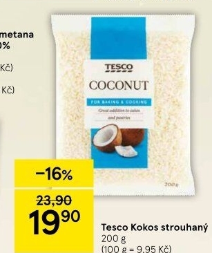 Kokos strouhaný Tesco