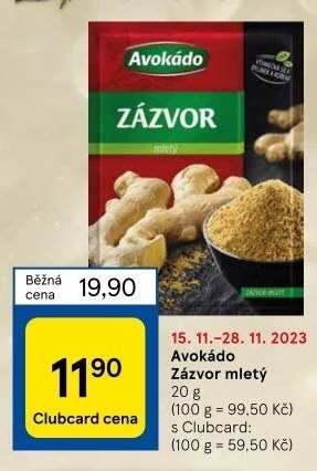 Koření Zázvor Avokádo