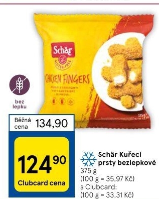 Kuřecí prsty bez lepku mražené Schär