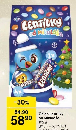 Lentilky Mikulášská nadílka Orion