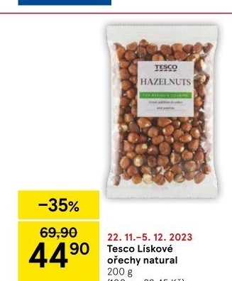 Lískové ořechy Tesco
