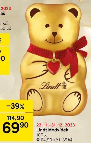 Medvídek čokoládový Lindt