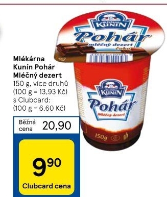 Mléčný Pohár Mlékárna Kunín