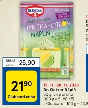 Náplň Dr. Oetker