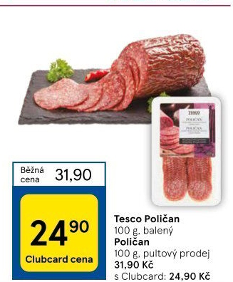 Salám Poličan Tesco