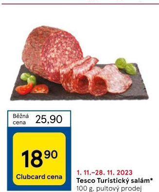 Salám turistický Tesco