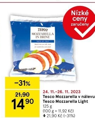 Sýr Mozzarella Tesco