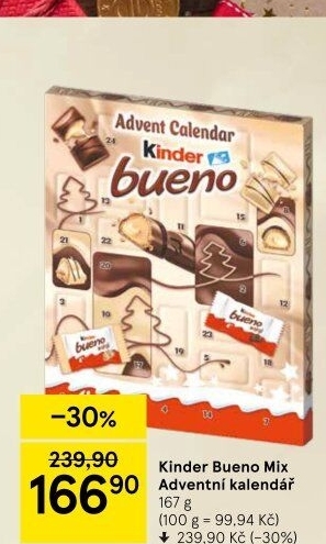 Adventní kalendář Kinder Bueno