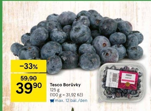 Borůvky Tesco