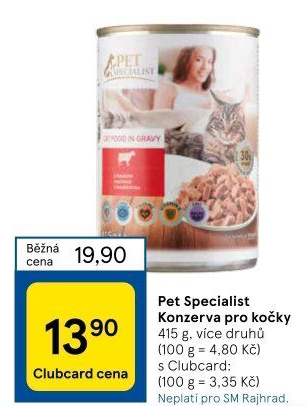 Konzerva pro kočky Pet Specialist