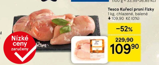 Kuřecí prsní řízky Tesco