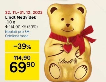 Medvídek čokoládový Lindt