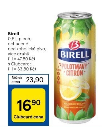 Nealkoholické pivo ochucené Birell