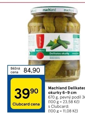 Okurky delikates Machland