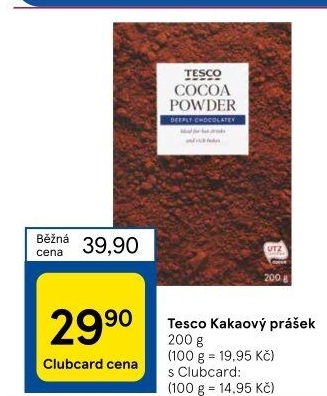 Prášek kakaový Tesco