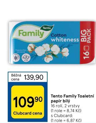 Toaletní papír 2vrstvý Family Tento