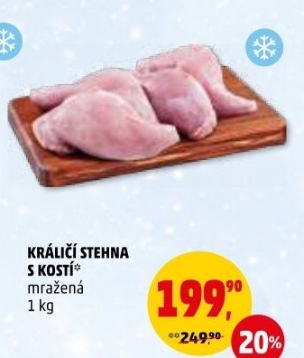 Stehna králičí s kostí mražená