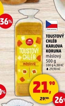 Toustový chléb Karlova Koruna