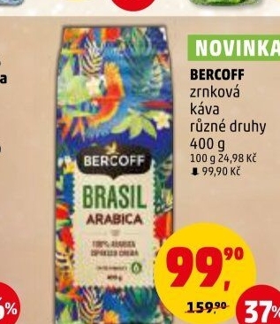 Zrnkové kávy Bercoff