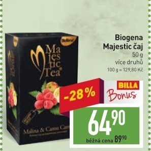 Čaje Majestic Tea Biogena