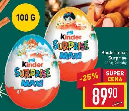 Čokoládové vajíčko s překvapením Maxi Kinder Surprise