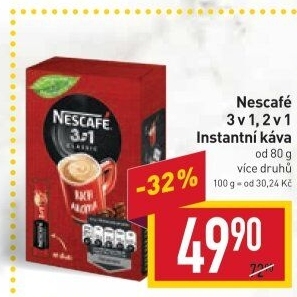 Instantní káva porcovaná 3v1 Nescafé
