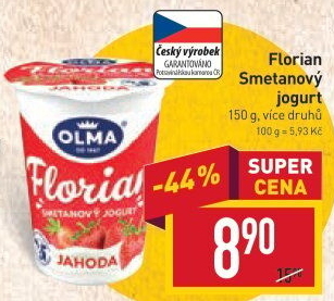 Jogurt smetanový Florian Olma