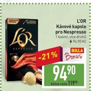Kapsle pro Nespresso L'
