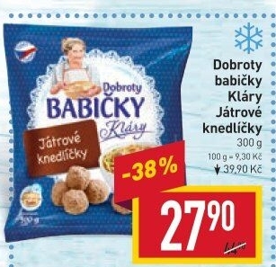Knedlíčky játrové mražené Dobroty Babičky Kláry